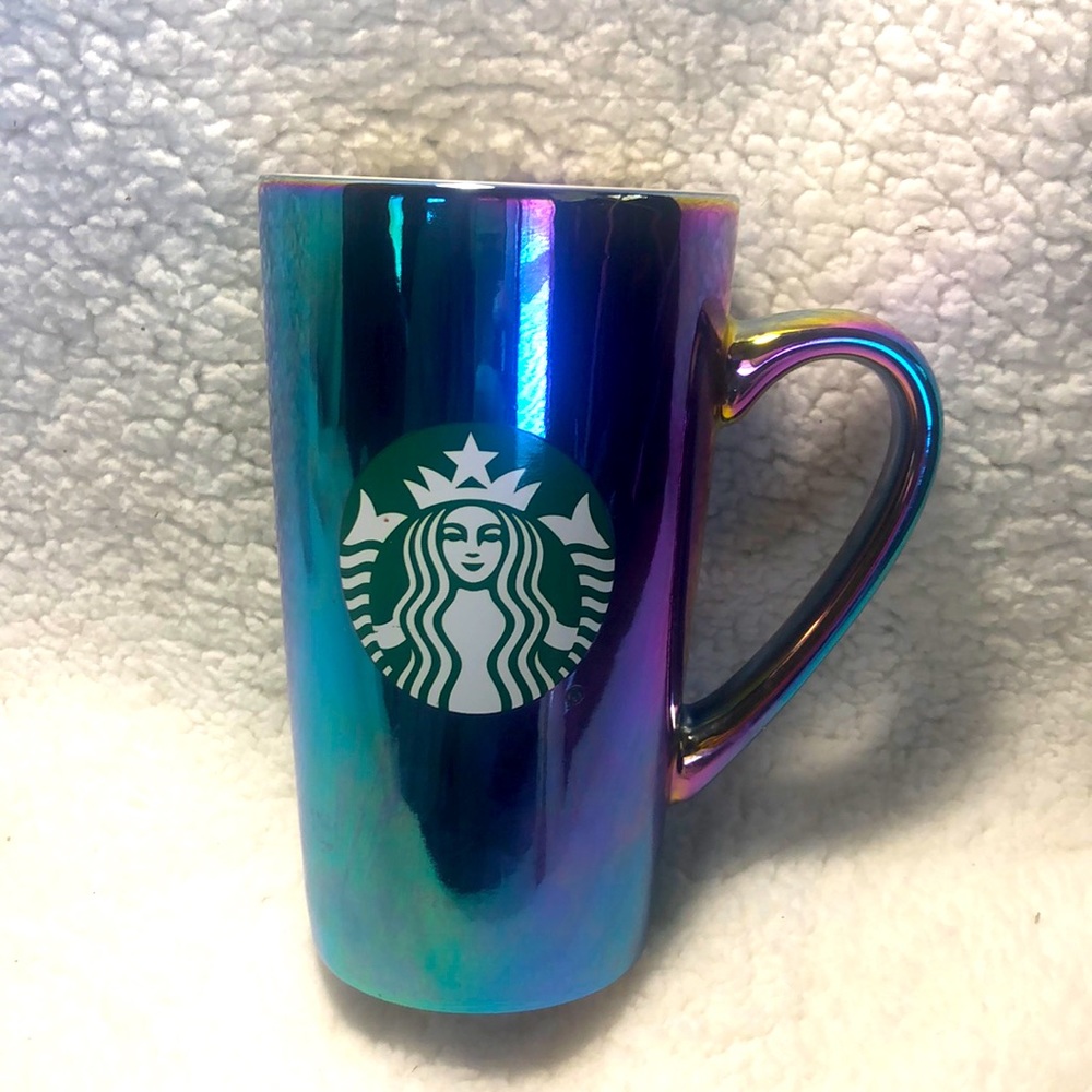 Holographic 2022 STARBUCKS Iridescent Rainbow COFFEE/Tea MUG CUP 16 OZ